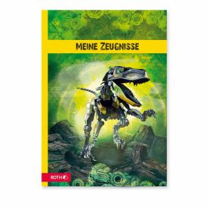 Roth Zeugnismappen mit Design, Robo-Rex, 10 PP-Einlagen, A4