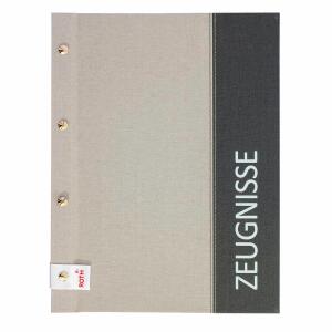 Roth Zeugnismappen Spectrum mit Buchschrauben, Grey,12 PP-Einlagen,