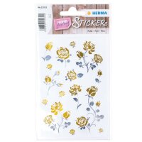 Herma Sticker CREATIVE Edelrosen Gold- und Silberfolie 1 Bl