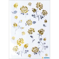 Herma Sticker CREATIVE Edelrosen Gold- und Silberfolie 1 Bl