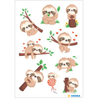 Herma Sticker MAGIC Tiere Das kleine Faultier Transpuffy...