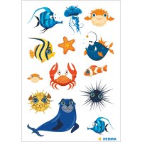 Herma Sticker MAGIC Tiere Freche Meeresviecher Transpuffy...