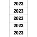 Jahreszahlen 2023 für Ordner, 60 x 26 mm, weiß, permanent haftend