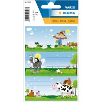 Herma Schuletiketten 76 x 35 mm Kleine Farm 3 Bl 9 Etik.