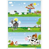 Herma Schuletiketten 76 x 35 mm Kleine Farm 3 Bl 9 Etik.