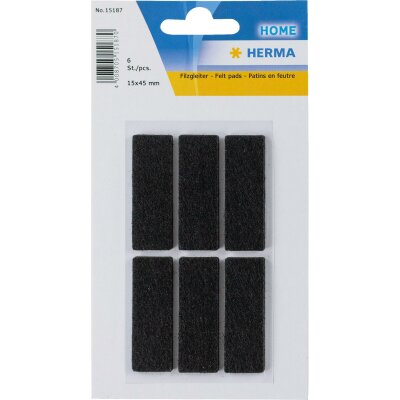 Herma Filzgleiter 15 x 45 mm schwarz 8 Stück