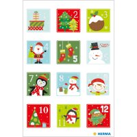Herma Sticker DECOR Weihnachten Adventskalenderzahlen...