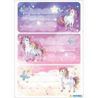 Herma Schuletiketten 76 x 35 mm Einhorn 2 Bl 6 Etik.