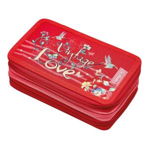 HLZ Federtasche 31 Teile 3 stöckig Vintage Love