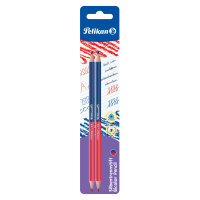 Pelikan Buntstifte Rot+Blau dünn, dreieckig 2/B 2...