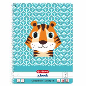 Herlitz Spiralblock A4 Lineatur 27 Cute Animals Tiger