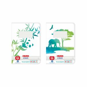 Herlitz Aufgabenheft A5/48 Blatt GREENline Elefant / Panda Blauer Engel