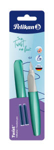Pelikan Füllhalter Twist P457 M Cold Alaska + 2 Tintenpatronen auf Blisterkarte