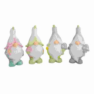 RIFFELMACHER  Wichtel mit Blütenmütze  18cm 4fach sortiert, Wichtel mit Blume im Bart oder Wichtel mit Pilz, in der Hand, verschiedene Farbverläufe,, Riffelmacher