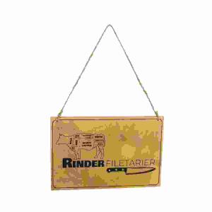 RIFFELMACHER  Hängedeko  Rinderfiletarier 18x12cm