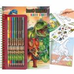 DEPESCHE VERTR.  Malbuch Dino World  mit Buntstiften,...