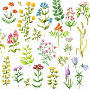 BRAUN & COMPANY  Servietten 33x33cm  Viele Blümchen, 3-lagig, 20 Stück, Partytime, Braun & Company