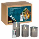 IDENA  Idena LED Kerzen im Glas  3er warmweiß...