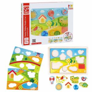 HAPE INTERNATIO  Puzzle 3 in 1 Holz  Hape