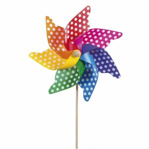 GIOBAS  Windmühle Dots Ø62cm  H:120cm auf Holzstab