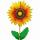 GIOBAS  Windmühle Sonnenblume  auf Holzstab D26x59cm