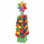 GIOBAS  Windmühle D20x76cm bunt  5fach sortiert, auf...