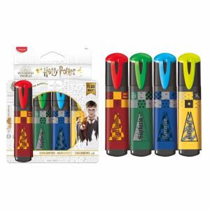 Textmarker Harry Potter 4er, Textmarker mit abgeschrägter