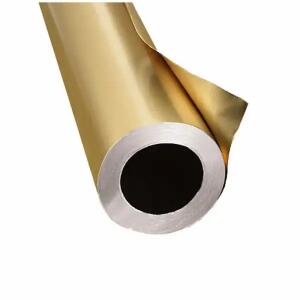 folia R 11 m - Alufolie auf Rolle, doppelseitig kaschiert, ca. 50 cm x 10 m, gold / gold matt - ideal zum Basteln und Verpacken