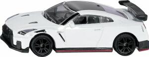 siku 1579, Nissan GT-R Nismo, Spielzeug-Auto, Metall/Kunststoff, Schwarz/Weiß, Mit Gummireifen und Heckflügel