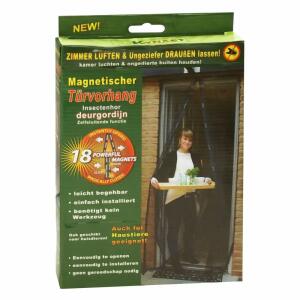 Fliegengitter T?rvorhang Magnetic 100 x 210 cm schwarz