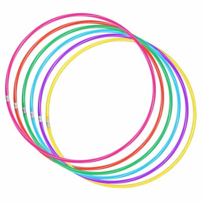 Idena Hula-Hoop-Reifen 80cm 6fach sortiert, sortiert in blau, fuchsia, gelb, grün, rosa und rot,, ab 18 Monaten