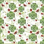 Servietten 24x24cm Clover & Ladybugs, 3-lagig, 20...
