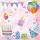 Servietten 33x33cm Fête dAnniversaire rose, 3-lagig, 20 Stück, ti-flair