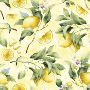 Servietten 33x33cm Ripe Lemons, 3-lagig, 20 Stück, ti-flair