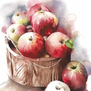 Servietten 33x33cm Pommes Rouges, 3-lagig, 20 Stück, ti-flair