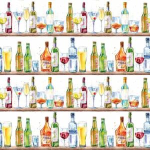 Servietten 24x24cm Cocktail Bar, 3-lagig, 20 Stück, ti-flair