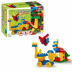 Wader 41296 - Kids Blocks Bausteine, ca. 90 Teile,