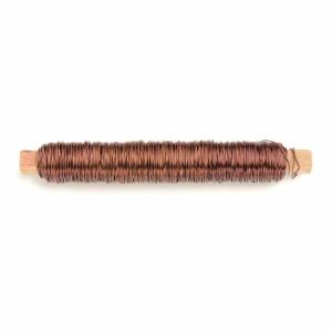 GLOREX 6 2220 044 - Wickeldraht geglüht, 100 g, 0,5 mm, 50 m, braun, zum Basteln und Binden von Gestecken und Kränzen