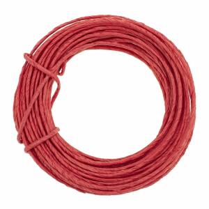 GLOREX 6 1280 233 - Papierdraht, 2 mm, Länge 10 m, rot, zum Basteln und Binden von Gestecken und Kränzen