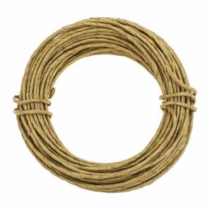 GLOREX 6 1280 236 - Papierdraht, 2 mm, Länge 10 m, gold, zum Basteln und Binden von Gestecken und Kränzen