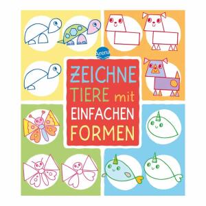 Zeichne Tiere mit einfachen Formen: Das Schritt-für-Schritt-Malbuch mit Tieren für Kinder ab 4 Jahren [Paperback] Regan, Lisa