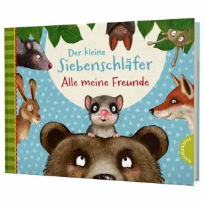 Freundebuch Der kleine Siebenschläfer Alle. . .,  "Der kleine Siebenschläfer: Alle meine Freunde",, Freundealbum mit Platz für 24 Freunde von Sabine Bohlmann,, illustriert von Kerstin Schoene,, 96 Seiten, ab 4 Jahren,, Thienemann-Esslinger Verlag