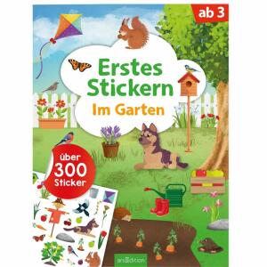 Erstes Stickern – Im Garten: Über 300 Sticker | Erstes Stickerheft für Kindergarten-Kinder ab 3 Jahren [Paperback] Schumacher, Timo