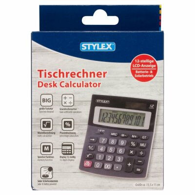 STY Taschenrechner " Beta " 12-stellig 11 cm x 14 cm