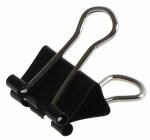 Foldbackklammern, schwarz, vernickelt, 15 mm lang, 1...