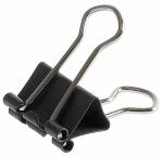 Foldbackklammern, schwarz, vernickelt, 19 mm lang, 1...