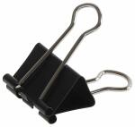 Foldbackklammern, schwarz, vernickelt, 25 mm lang, 1...