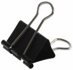 Foldbackklammern, schwarz, vernickelt, 32 mm lang, 1...