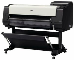 Großformatdrucker imagePrograf TX-3100, DIN A0, 91,4 cm, Randlos Druck (nur Rolle), 5 Tinten (je 1x MBK,BK,C,M,Y), Druckgeschwindigkeit: A0 - 1:04 Minute, 2400 x 1200 dpi, 128 GB Speicher, Druckersprache: HP-GL/2, HP RTL, PDF, JPEG, USB, LAN, WLAN.
