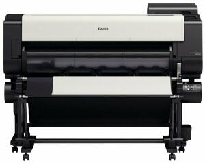 Großformatdrucker imagePrograf TX-4100, DIN A0, 111,8 cm Randlos Druck (nur Rolle), 5 Tinten (je 1x MBK,BK,C,M,Y), Druckgeschwindigkeit: A0 - 1:04 Minute, 2400 x 1200 dpi, 128 GB Speicher, Druckersprache: HP-GL/2, HP RTL, PDF, JPEG, USB, LAN, WLAN.
